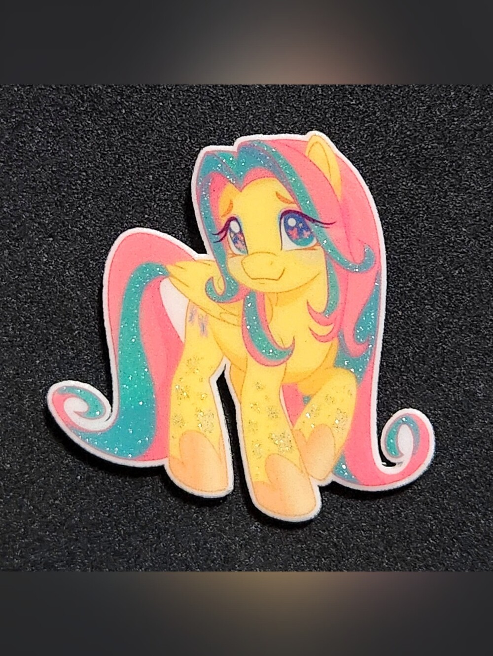 Fluttershy Glitter Pin - My Little Pony